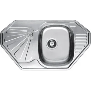 Нерж. мойка 85x47 угловая микродекор (0,80) Fabiano Нерж. мойка 85x47 угловая микродекор (0,80) Fabiano