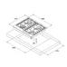 Газовая панель FHG 1044 VGHT2 White Glass Fabiano