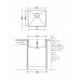 Гранитная мойка Quadro 45x40 Titanium Fabiano