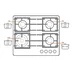 Газовая панель FHG 1444 VGHT White glass Fabiano