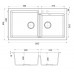 Гранитная мойка Navio 86x50x2 Expresso Fabiano
