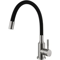 Кухонный смеситель FKM 56 SS Flex Inox (Black) Fabiano