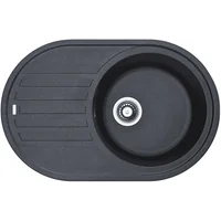 Гранитная мойка Arc 77x50 Antracit Fabiano