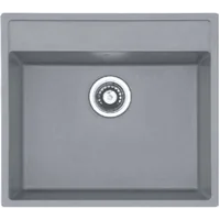 Гранитная мойка Quadro 56x51 Grey Metallic Fabiano