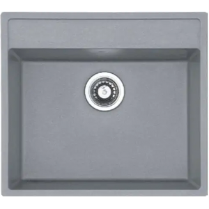Гранитная мойка Quadro 56x51 Grey Metallic Fabiano