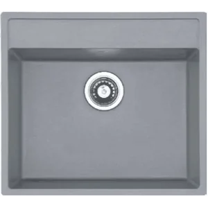 Гранитная мойка Quadro 56x51 Grey Metallic Fabiano