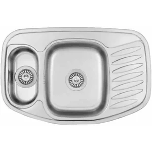 Нерж. мойка 78x51 угл. с фрукт. декор (0,80) Fabiano Нерж. мойка 78x51 угл. с фрукт. декор (0,80) Fabiano