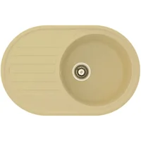 Гранитная мойка Arc 77x50 Cream Fabiano