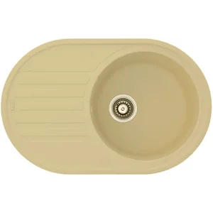 Гранитная мойка Arc 77x50 Cream Fabiano
