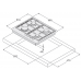 Газовая варочная панель FHG 1244 VGH White Glass Fabiano