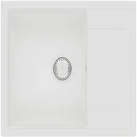 Гранитная мойка Cubix 65x50 Alpine White Fabiano