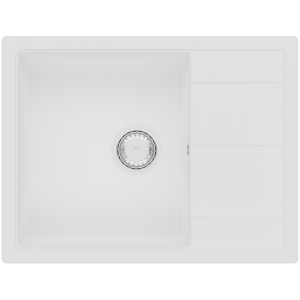 Гранитная мойка Cubix 65x50 Alpine White Fabiano
