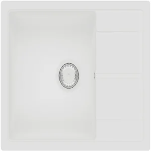 Гранитная мойка Cubix 65x50 Alpine White Fabiano