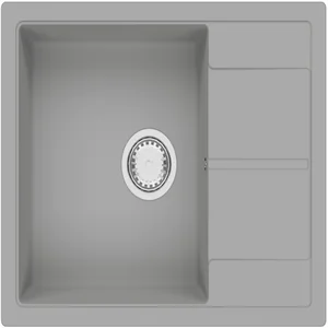 Гранитная мойка Cubix 65x50 Grey Metallic Fabiano