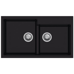 Гранитная мойка Navio 86x50x2 Antracit Fabiano