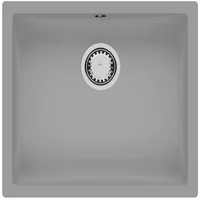 Гранитная мойка Quadro 55x46 Grey Metallic Fabiano