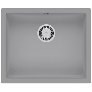 Гранитная мойка Quadro 55x46 Grey Metallic Fabiano