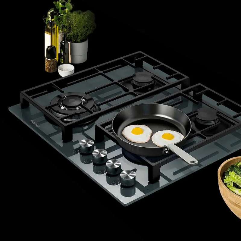 Газовая панель FHG 2844 VGHT Titanium Glass Fabiano Газовая панель FHG 2844 VGHT Titanium Glass Fabiano