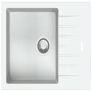 Гранитная мойка Classic 65x50 Alpine white Fabiano