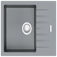 Гранитная мойка Classic 65x50 Grey Metallic Fabiano