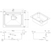 Гранитная мойка Crystal 53x46 Antracit Fabiano