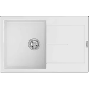 Гранитная мойка Navio 79x50 Alpine White Fabiano