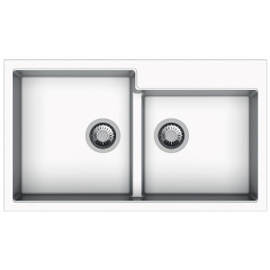 Гранитная мойка Navio 86x50x2 Alpine White Fabiano