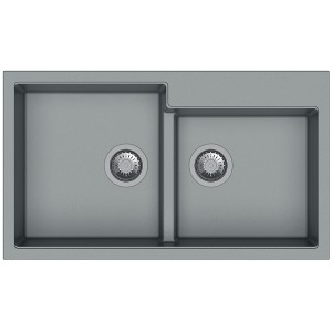 Гранитная мойка Navio 86x50x2 Grey Metallic Fabiano