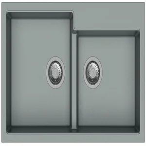 Гранитная мойка Navio 86x50x2 Grey Metallic Fabiano