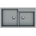 Гранитная мойка Navio 86x50x2 Grey Metallic Fabiano