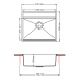 Гранитная мойка Quadro 61x51 Antracit Fabiano