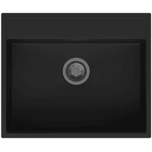 Гранитная мойка Quadro 61x51 Antracit Fabiano