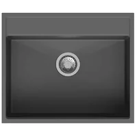 Гранитная мойка Quadro 61x51 Titanium Fabiano