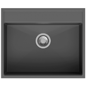 Гранитная мойка Quadro 61x51 Titanium Fabiano