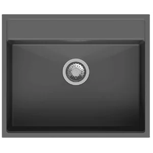 Гранитная мойка Quadro 61x51 Titanium Fabiano