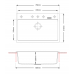 Гранитная мойка Quadro 78x51 Antracit Fabiano