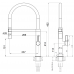 Кухонный смеситель FKM 68P SS Inox Fabiano