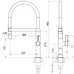 Кухонный смеситель FKM 68P SS Inox Fabiano
