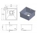 Нерж. мойка Quadro 44 Celldecor Nano Graphite Fabiano