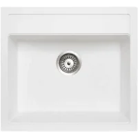 Гранитная мойка Quadro 56x51 Alpine White Fabiano