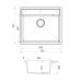 Гранитная мойка Quadro 56x51 Grey Metallic Fabiano