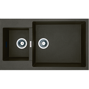 Гранитная мойка Quadro 86x50x15 Espresso Fabiano