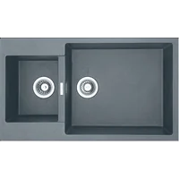 Гранитная мойка Quadro 86x50x15 Titanium Fabiano