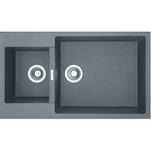 Гранитная мойка Quadro 86x50x15 Titanium Fabiano
