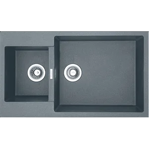 Гранитная мойка Quadro 86x50x15 Titanium Fabiano