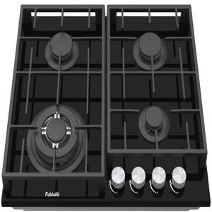 Варильна поверхня газова Fabiano FHG 8244 VGHT Black Glass Варильна поверхня газова Fabiano FHG 8244 VGHT Black Glass