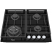 Варильна поверхня газова Fabiano FHG 8244 VGHT Black Glass
