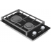 Варильна поверхня газова Fabiano FHG 862 VGH Black Glass