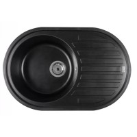 Кухонная мойка Ventolux Emilia (BLACK MATT QUARTZ) 767x495x190