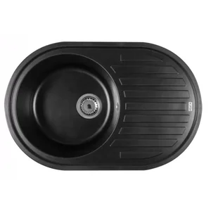 Кухонная мойка Ventolux Emilia (BLACK MATT QUARTZ) 767x495x190